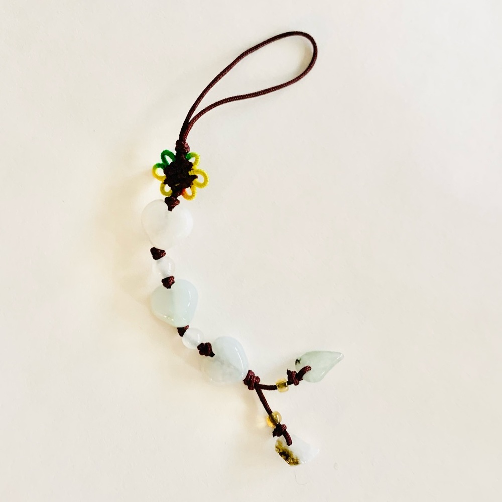 NEW Good Luck Jade Heart Key Chain